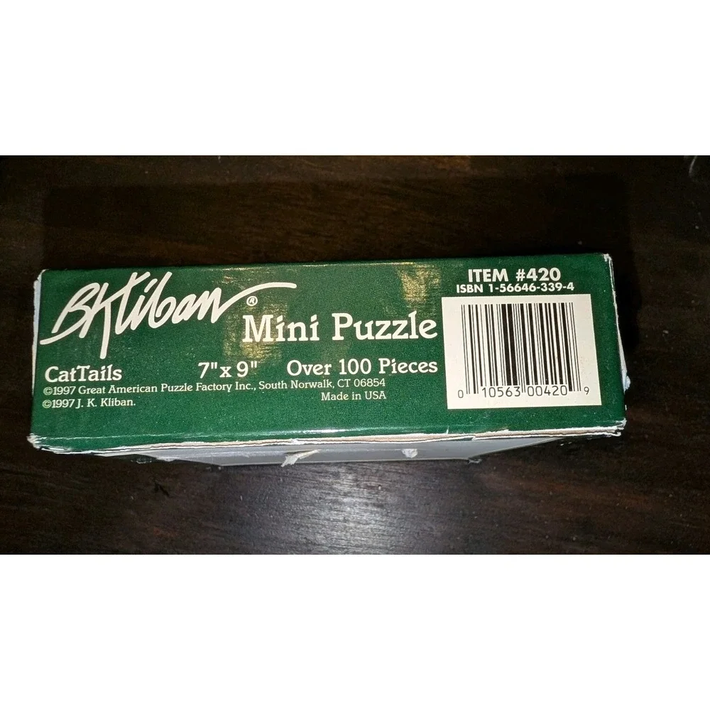 1997 Kliban Cat Tails 100+ piece Mini Puzzle #420 Jigsaw 9x7